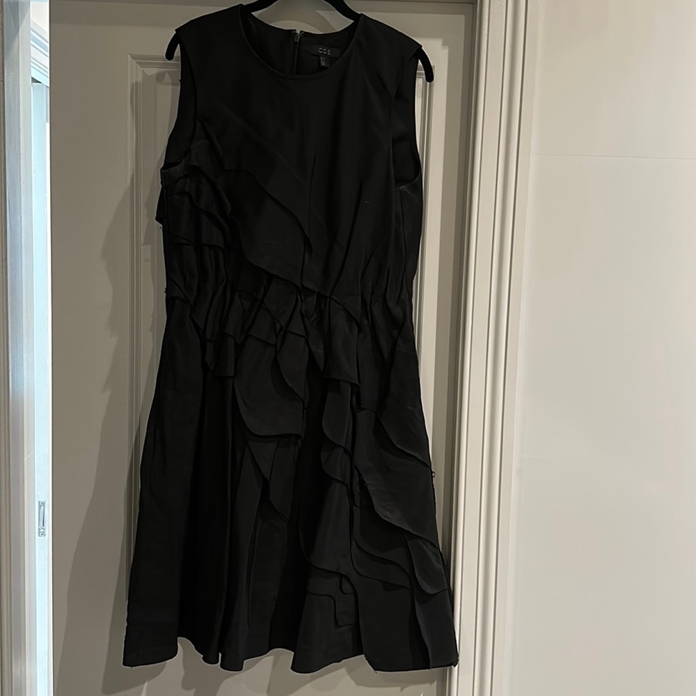 Black Cos Ruffle Dress